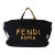 Yellow Black Wool Logo Tote For Sale