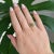 Contemporary Vintage Gold Emerald and Diamond Ring 1960, Size 7 For Sale - Image 3 of 5