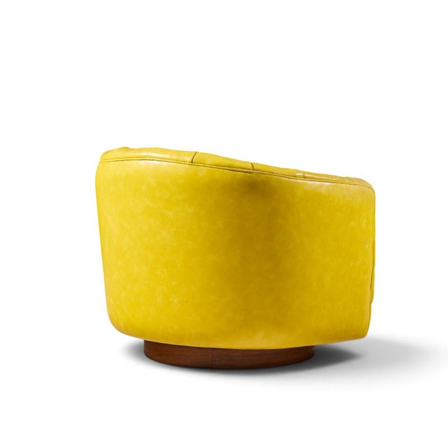 Milo Baughman for Thayer Coggin Mid Century Tufted Swivel Lounge Chairs - Pair For Sale - Image 10 of 13
