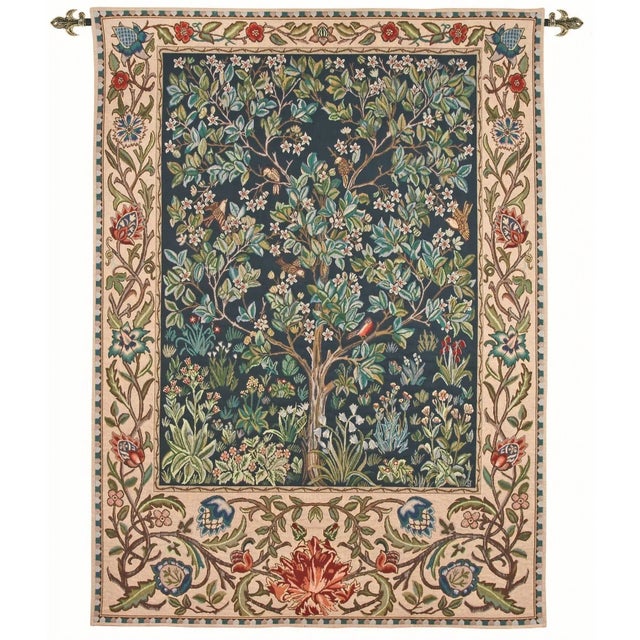This tapestry is also known as The Tree of Life and is from an embroidered wool portiere designed by John Henry Dearle...