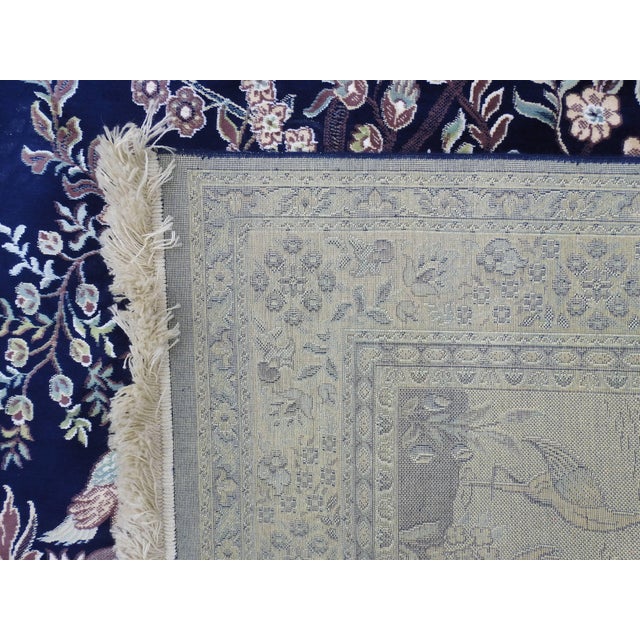 Textile Silk Tapestry Rug From Mid-20th Century For Sale - Image 7 of 11