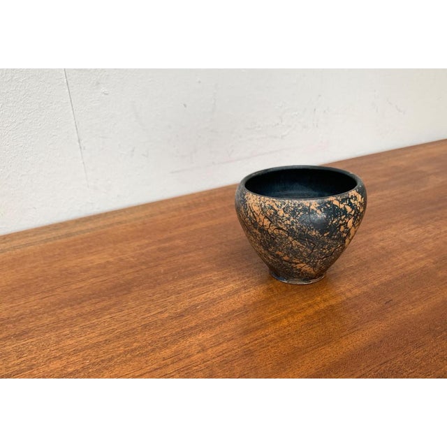 Ceramic Mid-Century German Studio Pottery Brutalist Bowl Vase by Gerhard Liebenthron, 1960s For Sale - Image 7 of 16