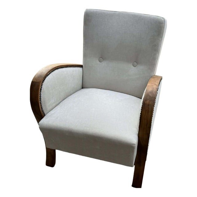 Vintage Art Deco Hungarian Armchair, 1930s For Sale