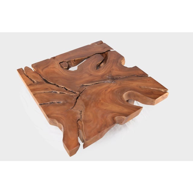 Square Living Edge Coffee Table 42 For Sale - Image 4 of 6