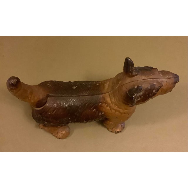 Hubley Manufacturing Company Vintage Hubley Cast Iron Scottie Terrier Dog Doorstop For Sale - Image 4 of 9