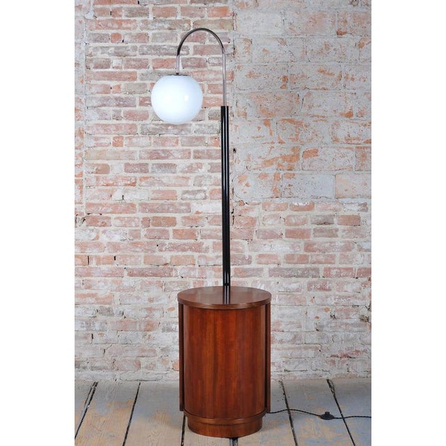 Art Deco Walnut Floor Lamp attributed to Jindřich Halabala for UP Závody, Czechoslovakia, 1920s For Sale - Image 6 of 13