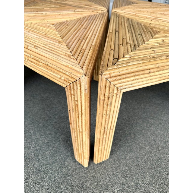 Modular Rattan Tables by Vivai Del Sud. Italy, 1970s For Sale - Image 11 of 11