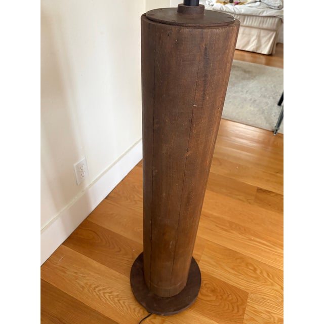 Industrial Floor Lamp Made From Repurposed Old Conveyor Belt For Sale - Image 11 of 12