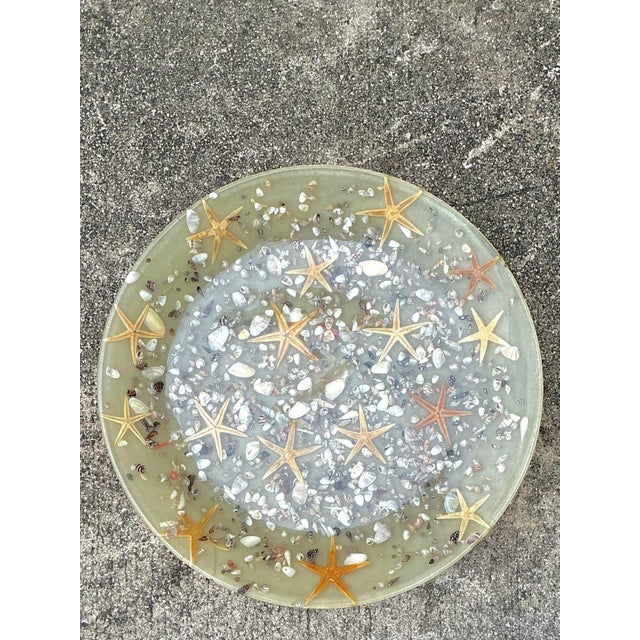 Vintage Italian Starfish Resin Bowl For Sale - Image 9 of 12