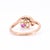 Belle Époque Trilogy Clover Ring, 18-Carat Gold , Natural Diamonds and Rubies, French Circa 1900, Size 7 For Sale - Image 4 of 4