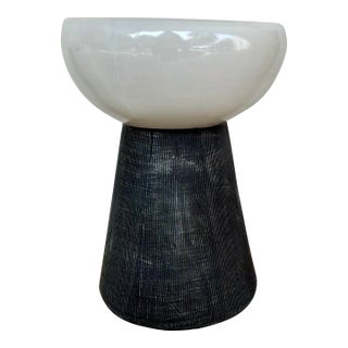 Made Goods Modern Black and White Loz Garden Stool For Sale