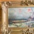Antique Gold Ornate Frame With Oil on Canvas "Windmill at Dusk" For Sale - Image 4 of 10