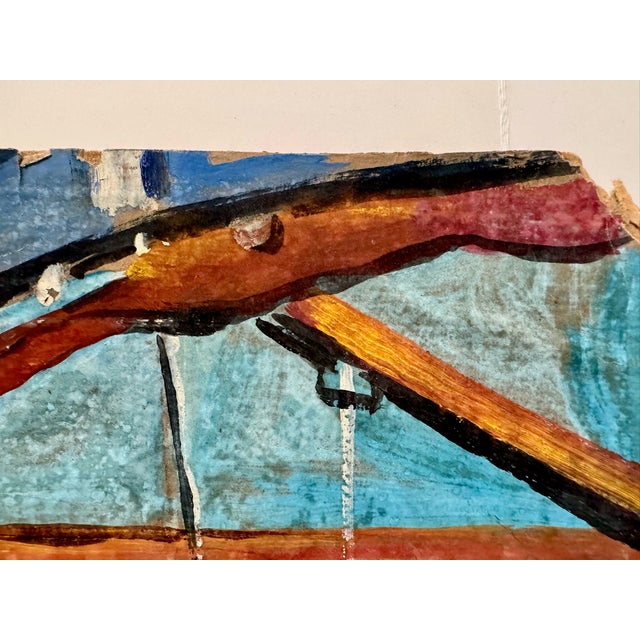 Henry Emil Salloch Original Watercolor on Paper Seaside Boardwalk Carousel in the Evening, 1945. For Sale - Image 4 of 8