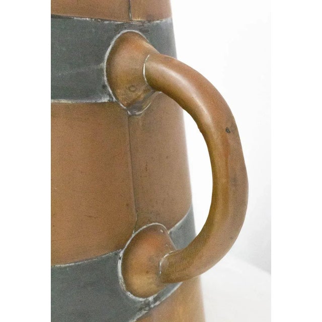 French Basque Decorative Zinc & Copper Water Holder / Herrade, 19th Century For Sale - Image 6 of 10