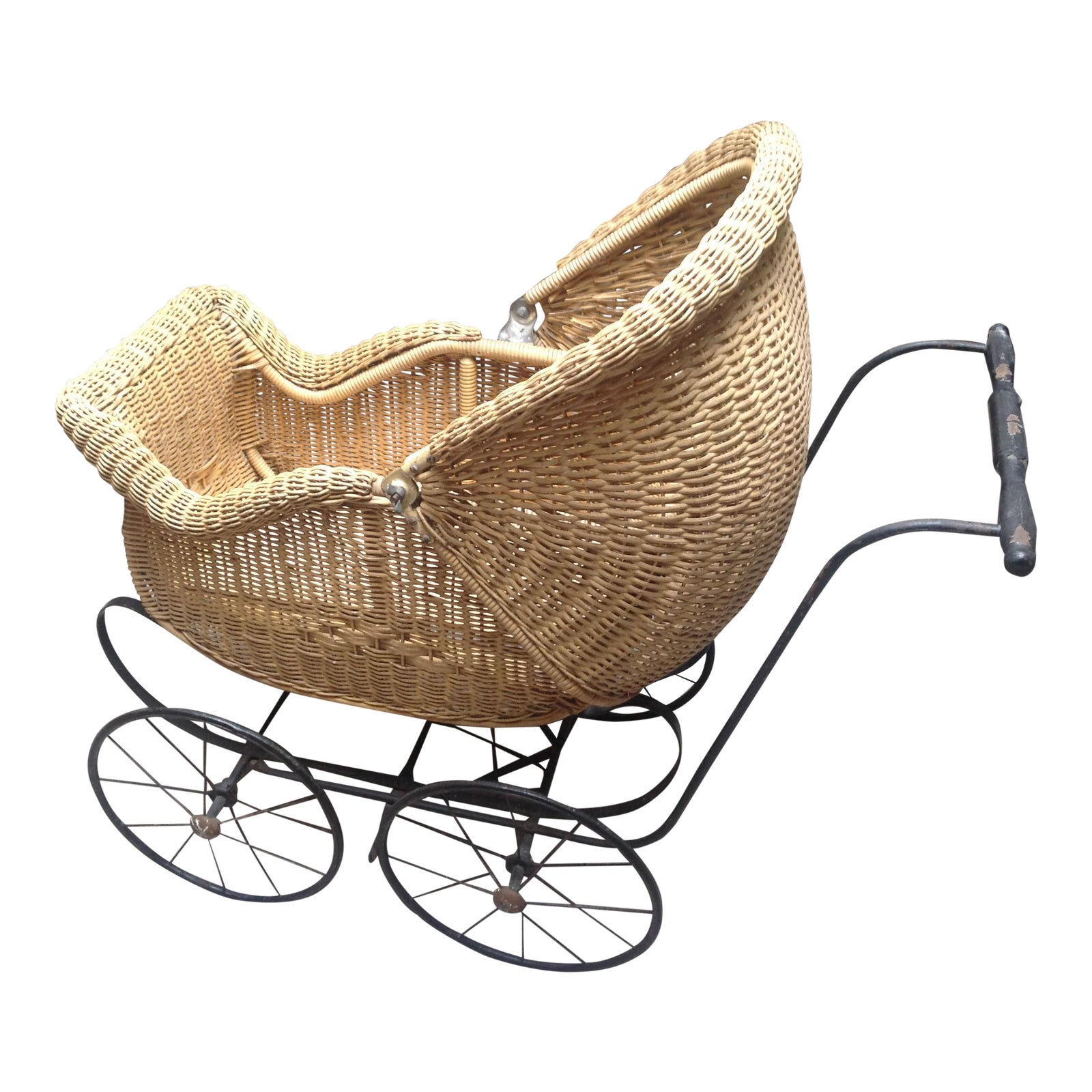 Early 1900's Victorian Baby Wicker Buggy Chairish