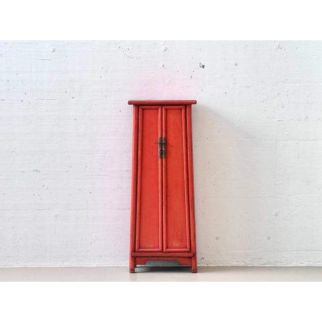 Chinese Wedding Cabinet in Red For Sale - Image 15 of 16