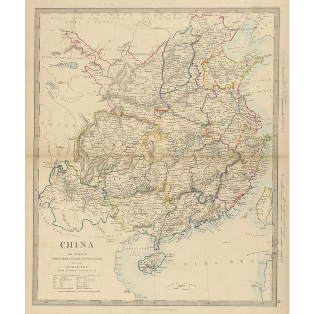 Antique Map of China with the Route of Lord Macartney and Lord Amherst, 1858 For Sale - Image 9 of 9