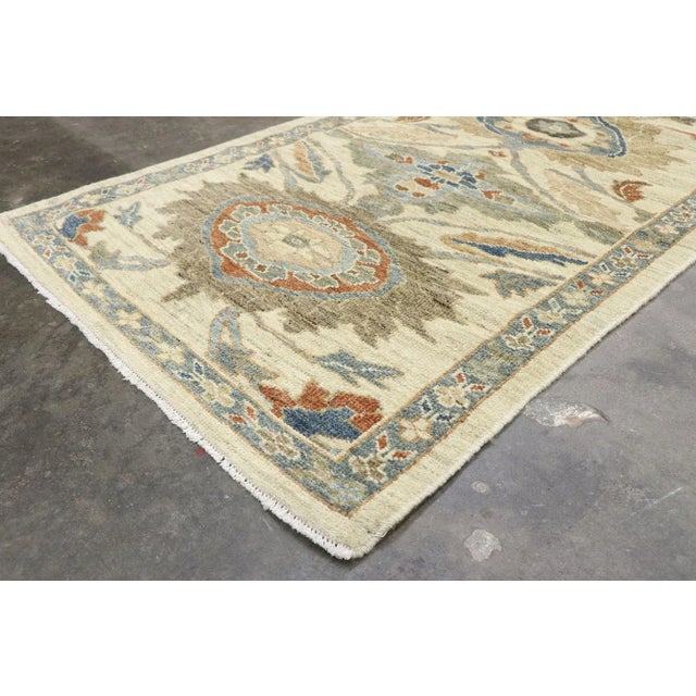 Persian Sultanabad Hallway Runner - 03'05 x 18'04 For Sale In Dallas - Image 6 of 9