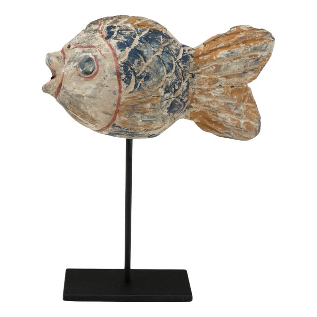 Chinese Polychrome Lucky Fish, c. 1900 For Sale