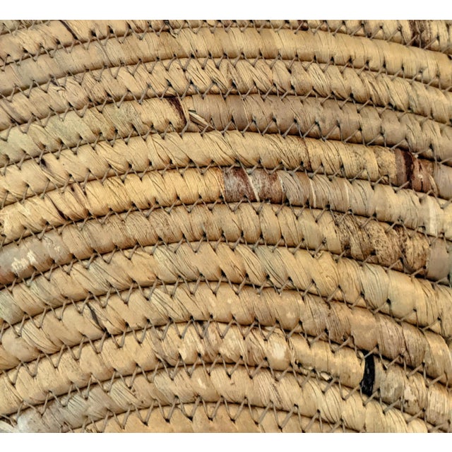 Woven Seagrass Coastal Circle Wall Mirror For Sale - Image 9 of 12