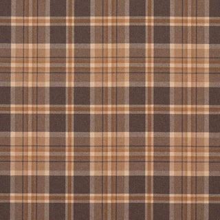 Schumacher Harris Merino Plaid Fabric In Spice For Sale