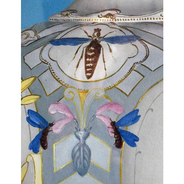 1960s Photorealist Chinoiserie Vase Still Life Oil Paintings, Framed - a Pair For Sale - Image 4 of 11