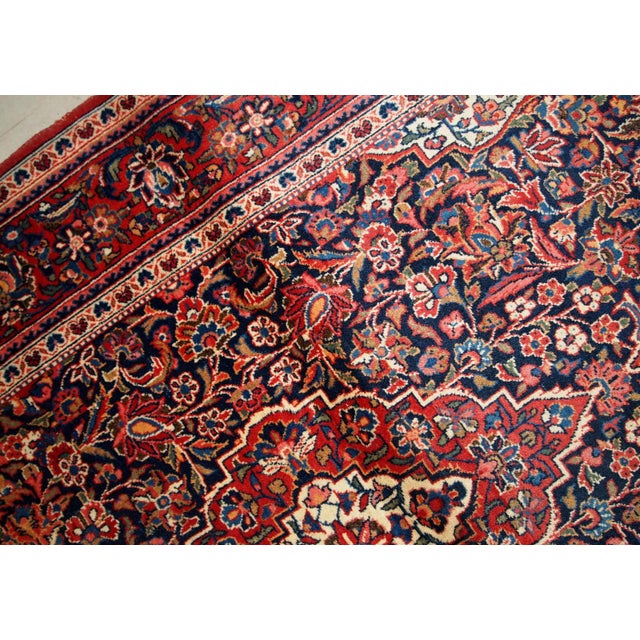1910s, Handmade Antique Persian Kashan Rug 4.1' X 6.2' For Sale - Image 9 of 11