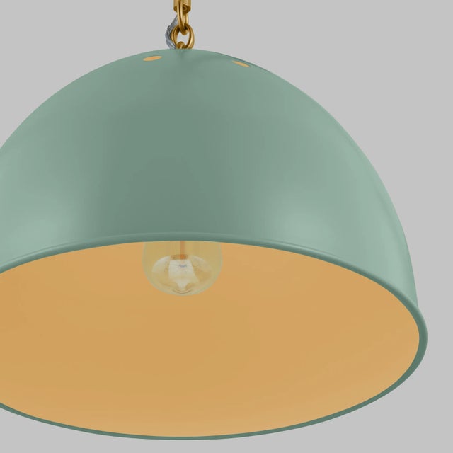 Visual Comfort Thomas O'Brien by Visual Comfort Studio Robbie 1-Light Large Pendant in Eucalyptus For Sale - Image 4 of 5