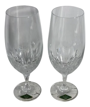 Shannon Godinger Chelsea Lead Crystal Iced Tea Goblets- a Pair