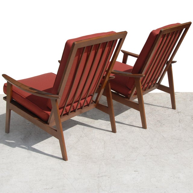 Mid 20th Century Vintage Danish Lounge Chairs - a Pair For Sale - Image 5 of 6