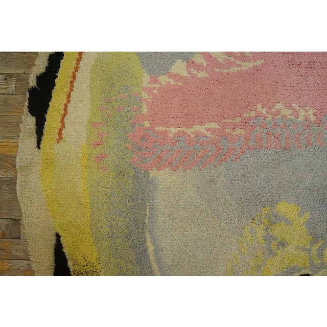 Mid 20th Century Extraordinary Gray Ground Color With Abstract Pattern French Art Moderne Savonnerie Rug For Sale - Image 5 of 8
