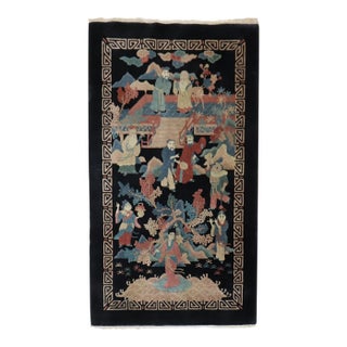 Emperor Empress Chinese Scatter Size 20th Century Rug For Sale