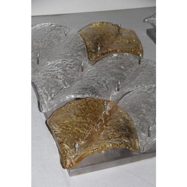 Large Glass Sconces from Esperia, 1960s, Set of 2 , in Good conditions. Designed 1960 to 1969 Up to 250V (Europe/UK...