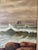 19th Century Dramatic Seascape Painting in Antique Arts & Crafts Pyrography Frame For Sale In New York - Image 6 of 18