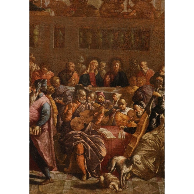 17th Century Paolo Caliari, Detto Il Veronese, Seguace, the Wedding at Cana Veronese, 1690, Oil on Canvas For Sale - Image 5 of 15