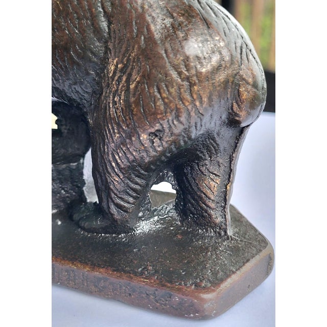 Arts & Crafts Bronze Grizzly Bear Statue C. 1910 - California Bear For Sale - Image 4 of 10