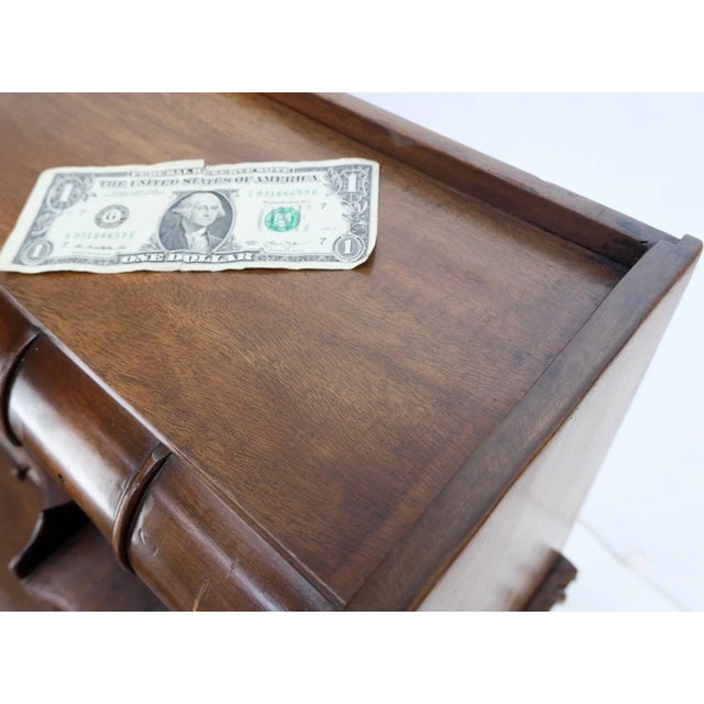 Mahogany Finely Carved Ball & Claw Console Writing Table Desk Two Drawers Rope For Sale - Image 6 of 13