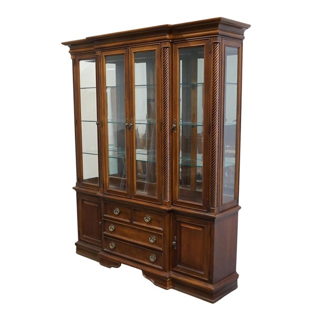 STANLEY FURNITURE Italian Traditional Style 69" Buffet w. Lighted Display China Cabinet 209-11-111 / 209-11-211 86.5" High...