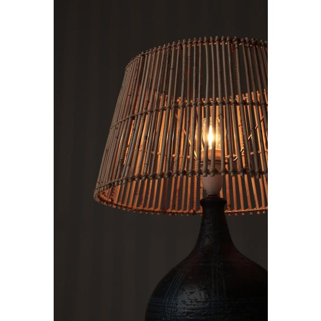 Ceramic Large Scandinavian Modern Stoneware Lamp attributed to Sejer Keramik, Denmark, 1960s For Sale - Image 7 of 14