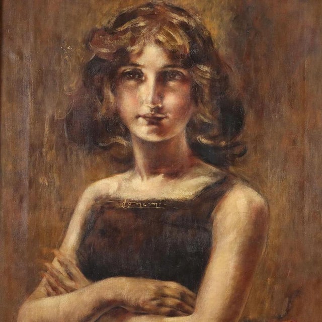 Luigi Conconi, Portrait Composition, Oil Painting on Canvas, Framed For Sale - Image 3 of 12