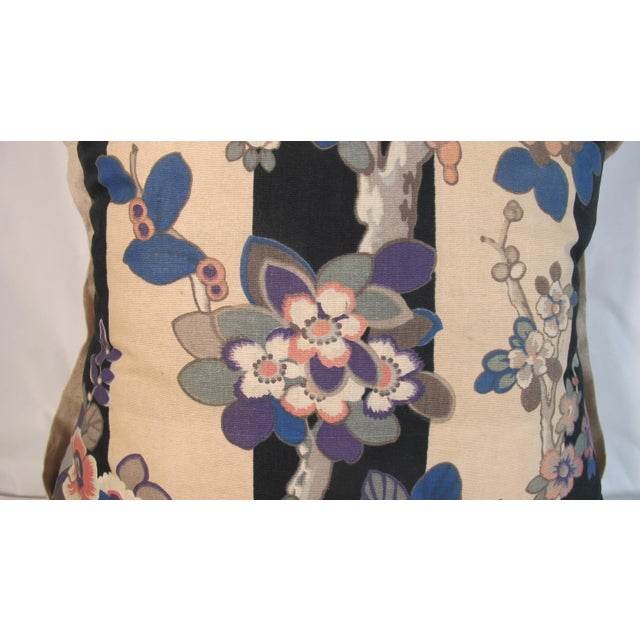 Mary Jane McCarty Designs Art Deco Floral Print Pillow - 22ʺW × 22ʺH For Sale - Image 4 of 5
