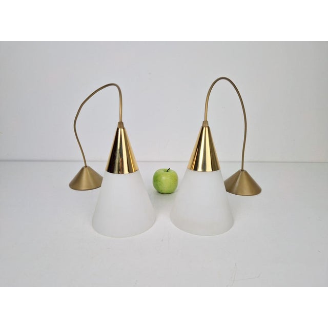 Hollywood Regency Vintage Pendant Lamp, 1970s, Set of 2 For Sale - Image 3 of 11