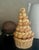Vintage Italian Croquembouche, a French dessert of pastry puffs piled on a cone. This version is ceramic and 8 inches tall.