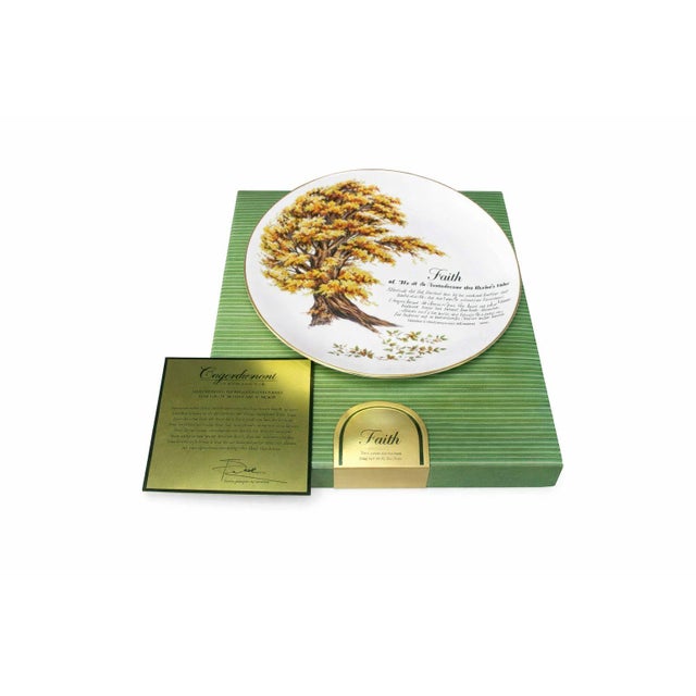 Mid-Century Modern Avon 5th Anniversary Collector Plate Porcelain Japan 22k Gold Trim Decorative For Sale - Image 3 of 4