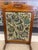 Early 20th Century Possibly Antique Arts & Crafts Oak Fire Screen With Hand-Stitched Floral Needlepoint, Likely Early 20th Century. For Sale - Image 5 of 10