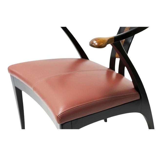 Mid-Century Italian Dining Chairs from Giorgetti, 1980s, Set of 4 For Sale - Image 6 of 9