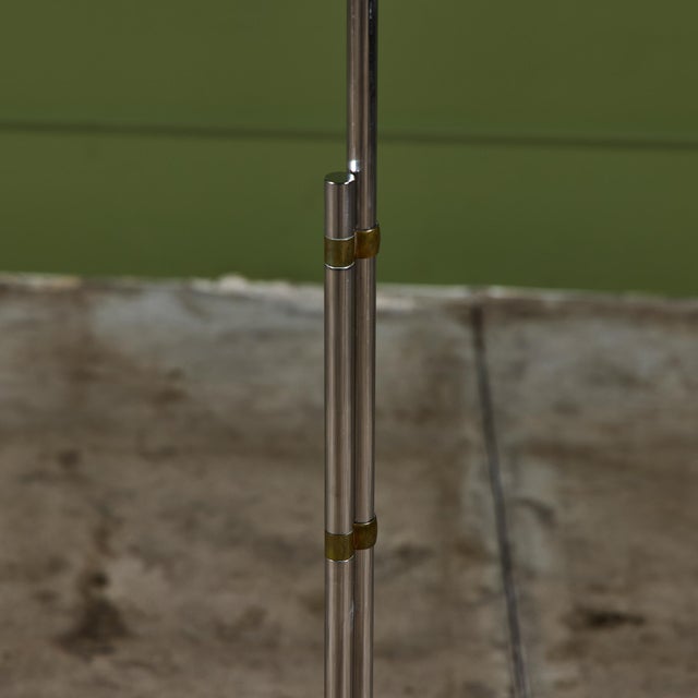 Cedric Hartman Parallel Bar Brass and Stainless Steel Floor Lamp For Sale - Image 14 of 15