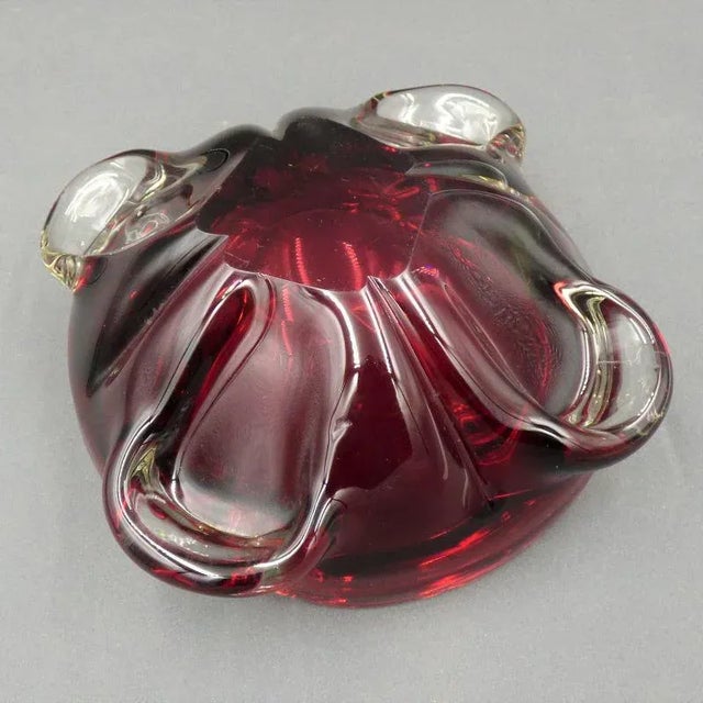 Red Murano Glass Ashtray, Italy, 1950s For Sale - Image 6 of 8