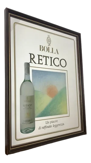 Vintage Italian Bolla Retico Wine Mirror