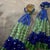 Glass A Pair of 21st Century Coppola E Toppo Blue and Green Crystals Earrings For Sale - Image 7 of 12